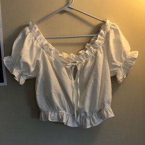 Smocked linen top